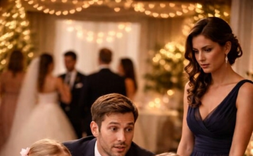 Udovac je tiho sjedio na vjenčanju… sve dok mu tri djevojčice nisu ponudile da se pretvara da je njihov otac — a ono što je uslijedilo sve je dirnulo.