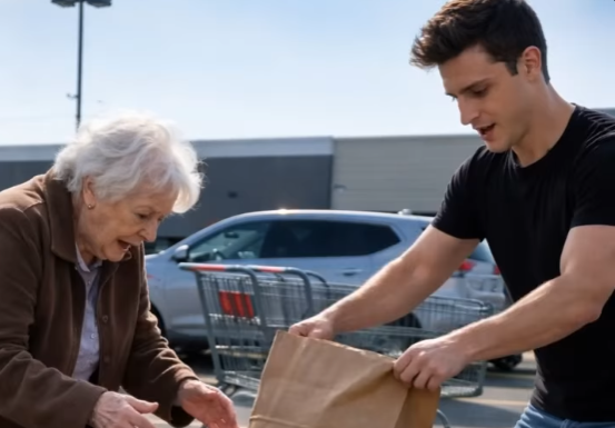 Na parkingu supermarketa mladić je istrgao kesu sa namirnicama iz ruku starije žene i sve prosuo po zemlji, a zatim napao starca koji je samo pokušavao da je zaštiti; ali mladić nije ni mogao da zamisli šta će se desiti sa njim nekoliko sekundi kasnije 😱😨