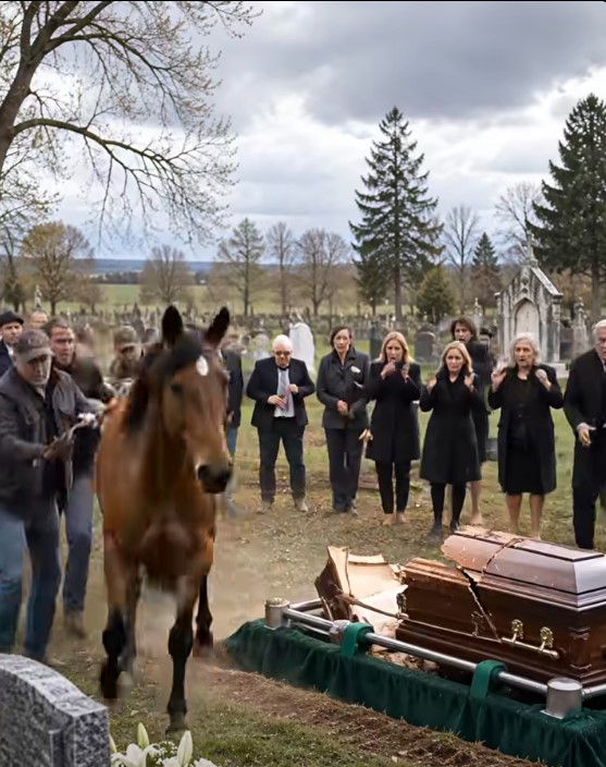 Tokom sahrane 60-godišnjeg farmera, njegov vjerni konj uletio je na groblje dok je nekoliko muškaraca pokušalo da zaustavi ludu životinju, a onda je kopitima počeo žestoko da udara u poklopac kovčega: svi prisutni su se smrzli od užasa kada se poklopac otvorio i vidjeli su šta se krije unutra 😱 - featured image Tokom sahrane 60-godišnjeg farmera, njegov vjerni konj uletio je na groblje dok je nekoliko muškaraca pokušalo da zaustavi ludu životinju, a onda je kopitima počeo žestoko da udara u poklopac kovčega: svi prisutni su se smrzli od užasa kada se poklopac otvorio i vidjeli su šta se krije unutra 😱 - featured image
