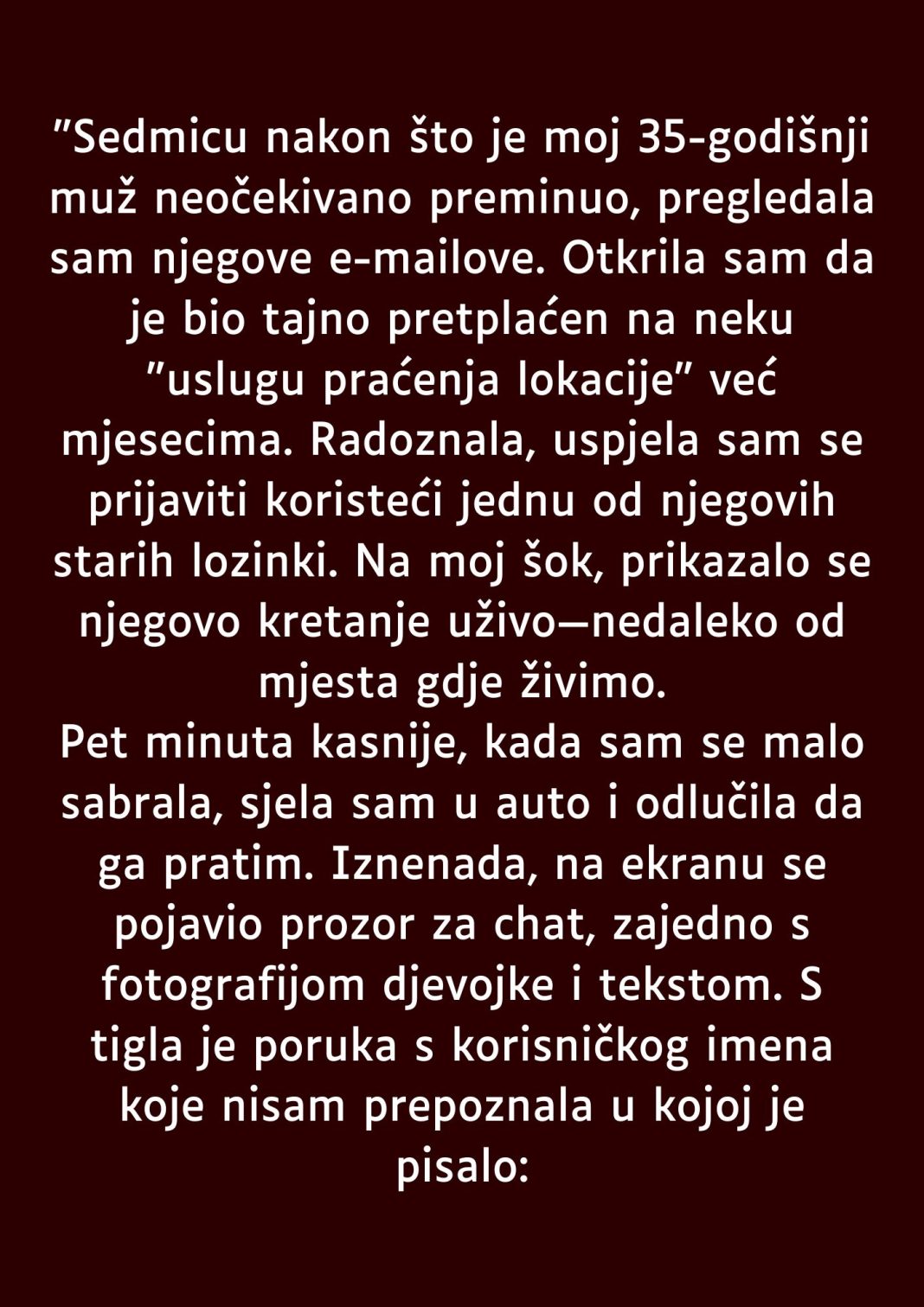 “Sedmicu nakon što je moj 35-godišnji muž neočekivano preminuo…” - featured image