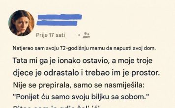 Izbacio je majku iz kuće sa 72 godine, a onda je u njenoj biljci pronašao posljednju poruku ljubavi Izbacio je majku iz kuće sa 72 godine, a onda je u njenoj biljci pronašao posljednju poruku ljubavi - featured image