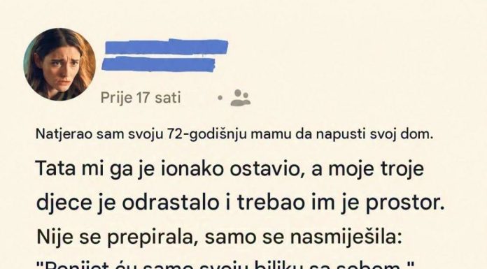 Izbacio je majku iz kuće sa 72 godine, a onda je u njenoj biljci pronašao posljednju poruku ljubavi Izbacio je majku iz kuće sa 72 godine, a onda je u njenoj biljci pronašao posljednju poruku ljubavi - featured image