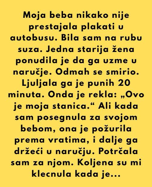 Bio sam u autobusu kada je moja beba počela toliko glasno plakati da su se svi okretali i gledali u nas. Bilo mi je strašno neugodno. Šta god da sam pokušavao, nije prestajao. - featured image Bio sam u autobusu kada je moja beba počela toliko glasno plakati da su se svi okretali i gledali u nas. Bilo mi je strašno neugodno. Šta god da sam pokušavao, nije prestajao. - featured image
