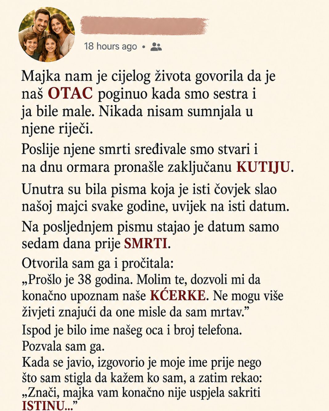 Majka nam je cijelog života govorila da je otac mrtav, a poslije njene smrti pronašle smo njegova pisma - featured image
