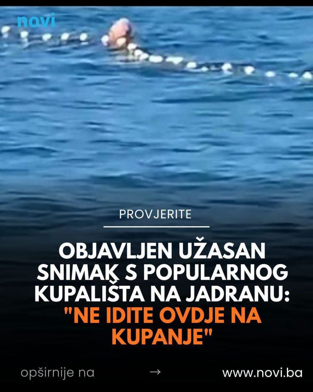Objavljen užasan snimak s popularnog kupališta na Jadranu: “Ne idite ovdje na kupanje” - featured image Objavljen užasan snimak s popularnog kupališta na Jadranu: “Ne idite ovdje na kupanje” - featured image