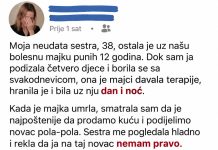 Moja neudata sestra, 38, ostala je u našu bolesnu majku punih 12 godina. Moja neudata sestra, 38, ostala je u našu bolesnu majku punih 12 godina. - featured image