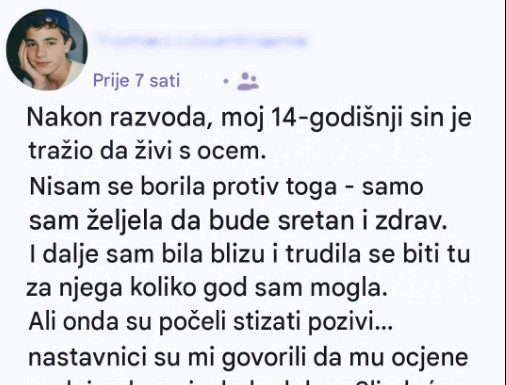Pustila je sina da živi sa ocem, a onda shvatila da mu je hitno potrebna pomoć: Tišina četrnaestogodišnjaka skrivala je bolnu istinu Pustila je sina da živi sa ocem, a onda shvatila da mu je hitno potrebna pomoć: Tišina četrnaestogodišnjaka skrivala je bolnu istinu - featured image