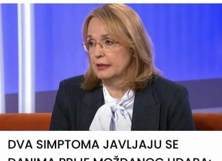 DVA SIMPTOMA JAVLJAJU SE DANIMA PRIJE MOŽDANOG UDARA: Dr Vukićević objašnjava kada je vrijeme da hitno odete kod ljekara DVA SIMPTOMA JAVLJAJU SE DANIMA PRIJE MOŽDANOG UDARA: Dr Vukićević objašnjava kada je vrijeme da hitno odete kod ljekara - featured image