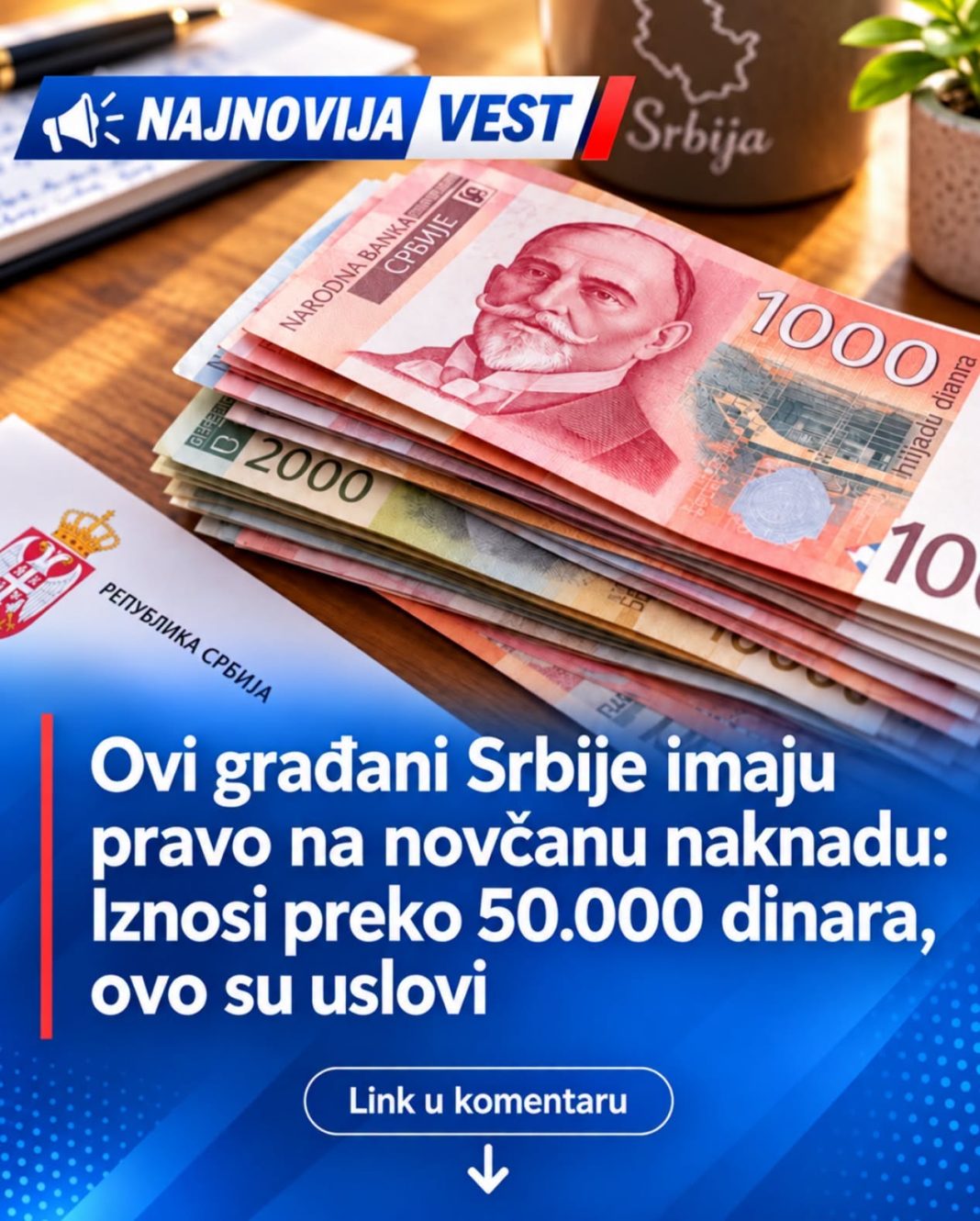 Ovi građani Srbije imaju pravo na novčanu naknadu: Iznosi preko 50.000 dinara, ovo su uslovi - featured image